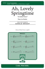 Ah Lovely Springtime SATB choral sheet music cover Thumbnail